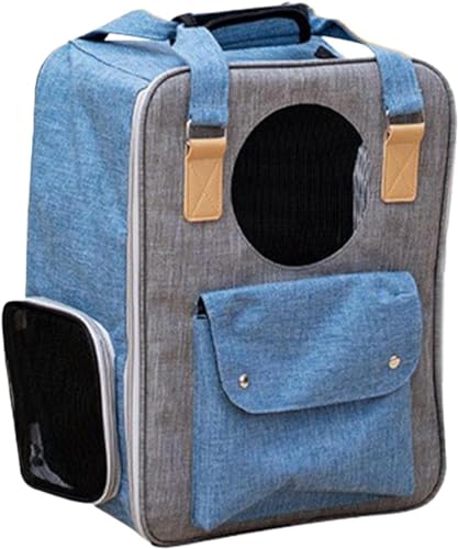 Duiaynke Hundetragetasche, atmungsaktiv, verstellbarer Riemen, leicht, Haustier-Tragetasche, Rucksack für Spaziergänge im Freien (blau) von Duiaynke