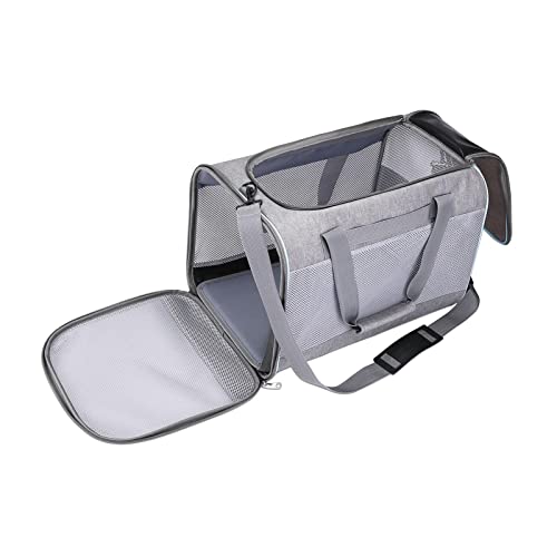 Duiaynke Hundetragetasche, tragbar, Reißverschluss, weiche Tasche, Handtasche, Reisetasche für kleine Hunde und Katzen, Grau Duiaynke Hundetragetasche, tragbar, Reißverschluss, weiche Tasche, Handtasche, Reisetasche für kleine Hunde und Katzen, Grau von Duiaynke
