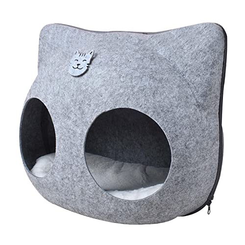 Duiaynke Katzenhöhle Bett Groß, Geschlossenes Katzenbett Höhle Katzenbett Zelt Bequemes Haustier Schlafbett Kätzchen Schlafhaus für Hunde Katze Winter Duiaynke Katzenhöhle Bett Groß, Geschlossenes Katzenbett Höhle Katzenbett Zelt Bequemes Haustier Schlafbett Kätzchen Schlafhaus für Hunde Katze Winter von Duiaynke