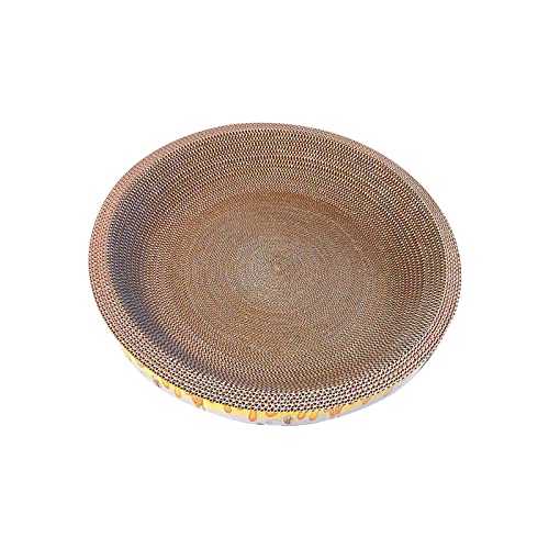 Duiaynke Katzenkratzer, Wellpappe, Lounge-Betten, runde Schüssel für Innenräume, Möbelschutz (50 x 9 cm) von Duiaynke
