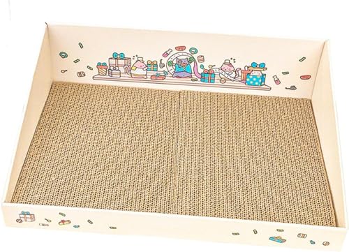 Duiaynke Katzenkratzpad Kratzpad Couch Nest Haus Katze Wellpappe Kratzpad für Möbel Schutz Schleifkralle (Braun) von Duiaynke