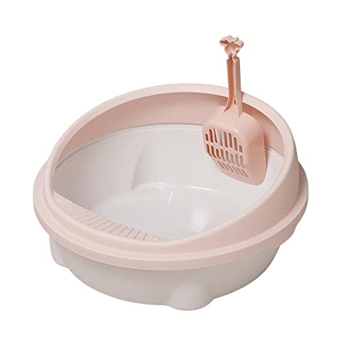 Duiaynke Katzentoilette, Kätzchen, Töpfchen, Katze, Sandkasten, Toilette, tiefer Klo, hoher Rand, offene Katzentoilette für Haustierbedarf, Kätzchen, Hase (Rosa) von Duiaynke