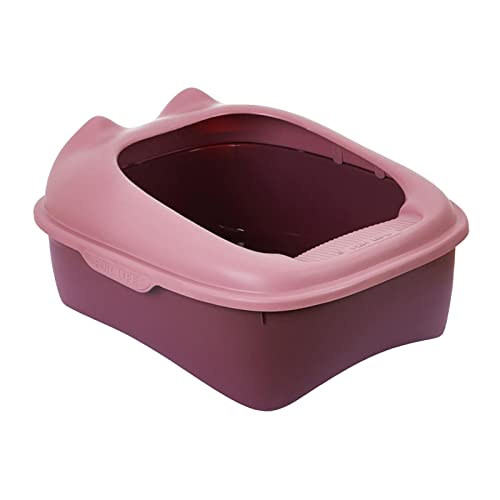 Duiaynke Katzentoilette, Katzentoilette, spritzwassergeschützt, halbgeschlossen, für Kätzchen, Töpfchen, Kätzchen, Katzentoilette, Katzentoilette für den Innenbereich, Rosa Duiaynke Katzentoilette, Katzentoilette, spritzwassergeschützt, halbgeschlossen, für Kätzchen, Töpfchen, Kätzchen, Katzentoilette, Katzentoilette für den Innenbereich, Rosa von Duiaynke