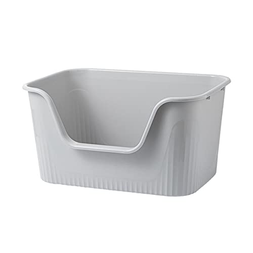 Duiaynke Katzentoilette, Spritzschutz, Kätzchentoilette, offene Oberseite, Haustiertoilette, Bettpfanne, Katzentoilette für alle Arten von Katzen, Grau Duiaynke Katzentoilette, Spritzschutz, Kätzchentoilette, offene Oberseite, Haustiertoilette, Bettpfanne, Katzentoilette für alle Arten von Katzen, Grau von Duiaynke