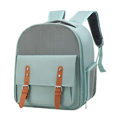 Duiaynke Katzentragerrucksack, atmungsaktiv, für Katzen, Hunde, kleine Hunde, tragbar, mit Tasche für Reisen, Spaziergänge (grün) von Duiaynke