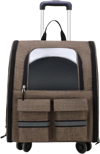 Duiaynke Katzentrolley, Rucksack, Tragetasche für Hunde, kleine Katzen, Reisen, Camping (Khaki) von Duiaynke