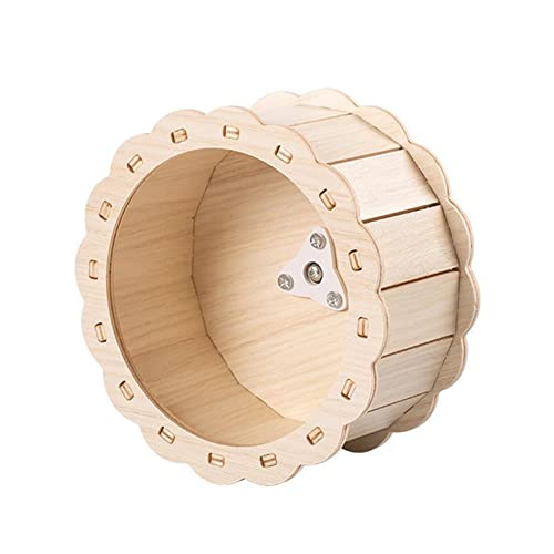Duiaynke Laufrad aus Holz, leises Laufrad, Hamsterspielzeug, Haustierzubehör für Ratten, Kätzchen, Hamster, andere Kleintiere (17 cm) von Duiaynke