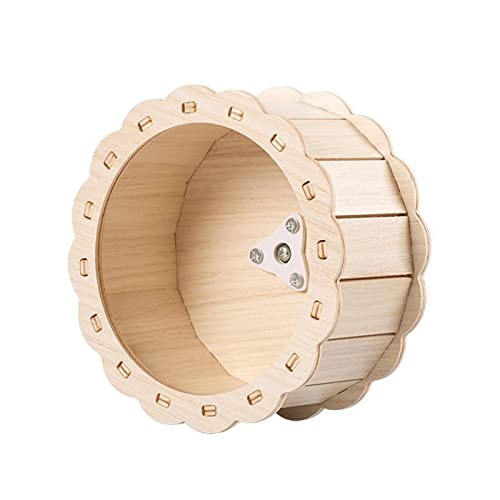Duiaynke Laufrad aus Holz, leises Laufrad, Hamsterspielzeug, Haustierzubehör für Ratten, Kätzchen, Hamster, andere Kleintiere (21 cm) von Duiaynke