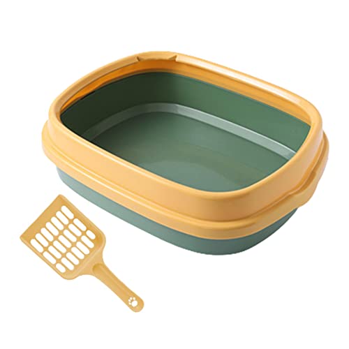 Duiaynke Pet Bedpan Halboffene Katzentoilette, Anti-Spritzer, Katzentoilette, Sandkasten, Katzentoilette für Kaninchen, Kätzchen, Kaninchen, Gelb / Grün Duiaynke Pet Bedpan Halboffene Katzentoilette, Anti-Spritzer, Katzentoilette, Sandkasten, Katzentoilette für Kaninchen, Kätzchen, Kaninchen, Gelb / Grün von Duiaynke