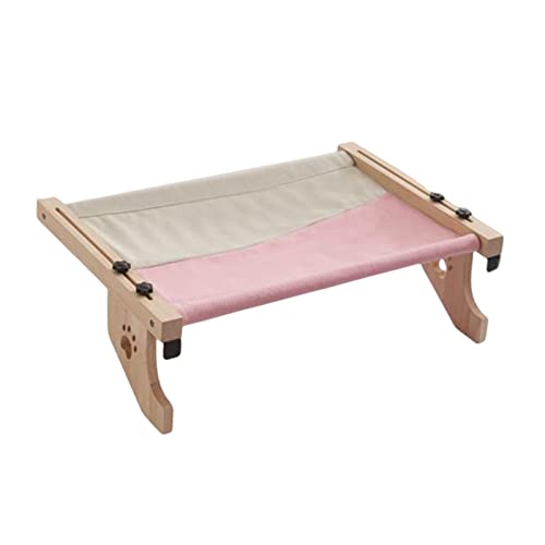 Duiaynke Stabile Hängematte/Bettsitz, waschbar, Lounge-Regale, verstellbar, 15 cm, Katzen-Fensterstange zum Klettern, Indoor-Katzen, Spielen von Kleintieren, Haustieren (Rosa-Grau) von Duiaynke