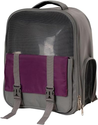 Duiaynke Tragbarer Rucksack für Haustiere, Katzen, verstellbarer Schultergurt, Reisetasche für Reisen, Spaziergänge (Dunkelgrau) von Duiaynke