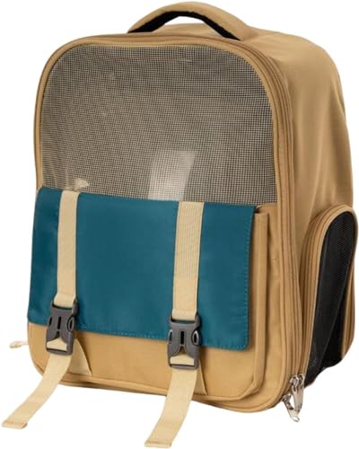 Duiaynke Tragbarer Rucksack für Haustiere, Katzen, verstellbarer Schultergurt, Reisetasche für Reisen, Spaziergänge (Khaki) von Duiaynke