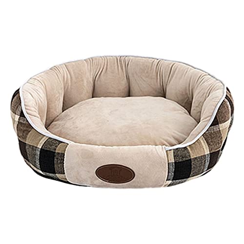 Duiaynke Waschbares Gitterbett für Katzen und Hunde, langlebig, warm, Haustierprodukte, Kreativität, Winter, groß, wasserabweisend, Bodengitter für Sofa, drinnen (braun) von Duiaynke