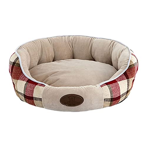 Duiaynke Waschbares Gitterbett für Katzen und Hunde, langlebig, warm, Haustierprodukte, Kreativität, Winter, groß, wasserabweisend, Bodengitter für Sofa, drinnen (rot) von Duiaynke