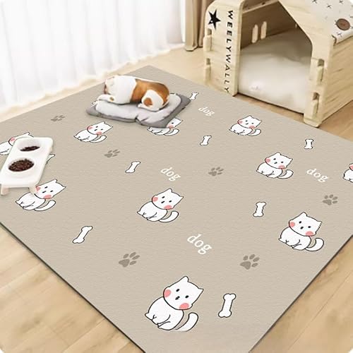 Duidy Hund Katze Bett Matte, Haustier Decke für kleine Hunde Blatt Katze Bett Weiche Flache Haustier Kissen Bettwäsche Welpen Decke (120 * 180cm,Grey Dog) von Duidy