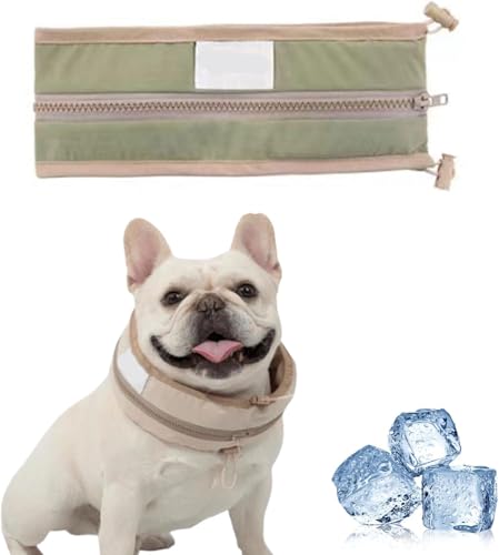 Petzymart Cool Loop, Kühlhalsband für Hunde,Hundehalsband Kühlend, Kühlhalsband für Hunde, Sommer-Kühlschal für Haustiere, Welpen zum Abkühlen beim Ausgehen (Green,L) von Dujuanus