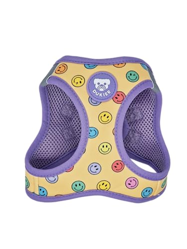 DUKIER - Hundegeschirr, Body gegen Schnallen, verstellbar und robust, für Haustiere, aus atmungsaktivem Netzstoff, Zubehör für Haustiere mit Klettverschluss und doppeltem Verschluss, Smileys-Design DUKIER - Hundegeschirr, Body gegen Schnallen, verstellbar und robust, für Haustiere, aus atmungsaktivem Netzstoff, Zubehör für Haustiere mit Klettverschluss und doppeltem Verschluss, Smileys-Design von Dukier