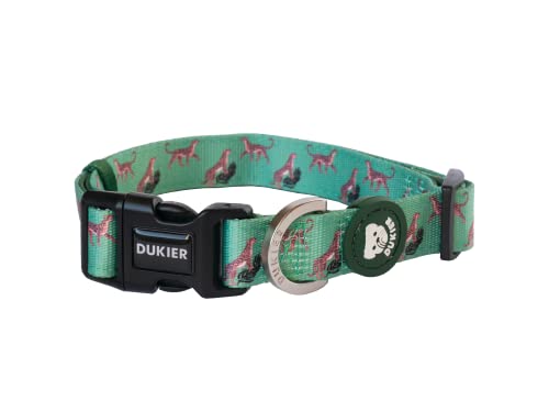 DUKIER - Hundehalsband, verstellbar, Neopren Haustierzubehör, widerstandsfähig, Leopard Design, Größe L von Dukier