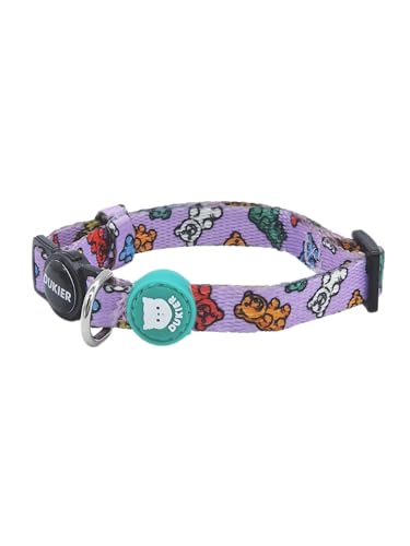 DUKIER - Katzenhalsband, verstellbar und verstellbar, Robustes Haustierzubehör mit Sicherheitsverschluss, Gummy Bears-Design, Einheitsgröße (17 – 29 cm) von Dukier