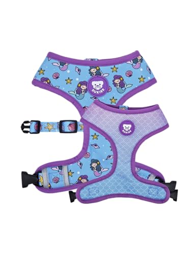 DUKIER - Reversibles Geschirr für Hunde, Zugsicherung, atmungsaktiv und reflektierend für Haustiere, aus Neopren und Mesh, verstellbar, Mermaid-Design, Größe L. DUKIER - Reversibles Geschirr für Hunde, Zugsicherung, atmungsaktiv und reflektierend für Haustiere, aus Neopren und Mesh, verstellbar, Mermaid-Design, Größe L. von Dukier