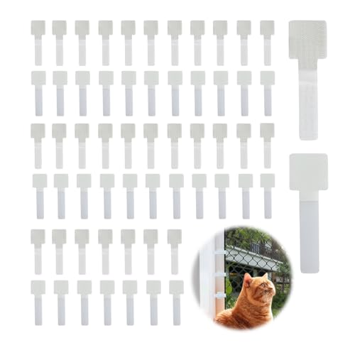 60 Stück Katzennetz Befestigung Katzennetz Klebehaken 3M-Modell Befestigung von Katzennetz für Balkon ohne Bohren Outdoor Adhesive Hooks Für Katzennetz Balkon Katzenschutznetz (Ohne Katze Netz,Weiß) 60 Stück Katzennetz Befestigung Katzennetz Klebehaken 3M-Modell Befestigung von Katzennetz für Balkon ohne Bohren Outdoor Adhesive Hooks Für Katzennetz Balkon Katzenschutznetz (Ohne Katze Netz,Weiß) von Duluok