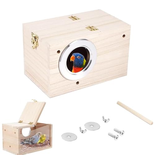 Dulynva Nistkasten Wellensittich Brutkasten Vogelzuchtbox Massivholz Papagei Zucht Box Transparentes Design mit Sichtfenster Vogelnest Vogelzucht Vogelhaus für Liebevogel Ellensittich Sittich Dulynva Nistkasten Wellensittich Brutkasten Vogelzuchtbox Massivholz Papagei Zucht Box Transparentes Design mit Sichtfenster Vogelnest Vogelzucht Vogelhaus für Liebevogel Ellensittich Sittich von Dulynva