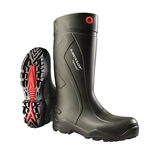 Dunlop C762933 S5 PUROFORT+ Unisex-Erwachsene Langschaft Gummistiefel, Dunkelgrün/Schwarz, 41 EU von DUNLOP