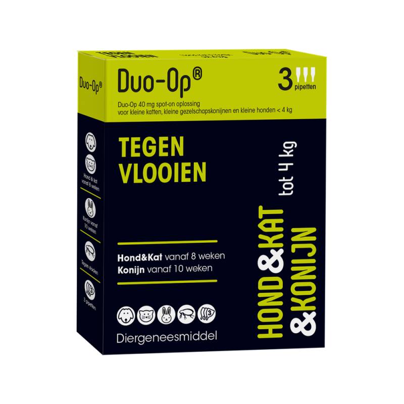 Duo-Op - Hund, Katze und Kaninchen bis 4 kg - 40 mg - 3 Pipetten von Duo-op