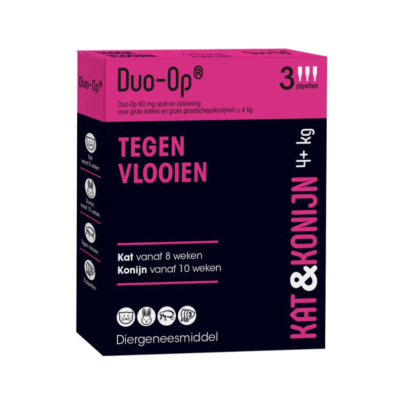 Duo-Op gegen Flöhe - Hund, Katze und Kaninchen ab 4 kg - 80 mg - 3 Pipetten von Duo-op