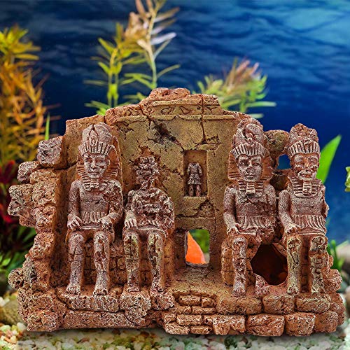 Aquarium-Dekoration Marine Aquarium Ornament Kunstharz Haus verstecken Buddha Statue Höhle Dekor von Duokon