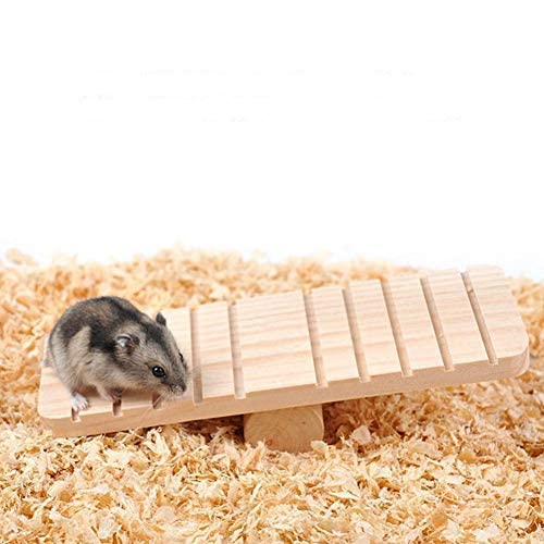 Kleines Haustier Natürliche Hölzerne Wippe Brückenübung Lustiges Spiel Spielzeug für Hamster Maus Gerbil Chinchilla Ratte von Duokon