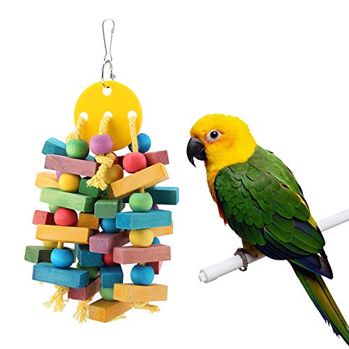 Papagei Hängen Holz Kauen Spielzeug Vögel Käfig Biss Zubehör Schaukel Geeignet für Papageien, Sittiche, Aras, Graupapageien,Holzblock Papagei Hängen Holz Kauen Spielzeug Vögel Käfig Biss Zubehör Schaukel Geeignet für Papageien, Sittiche, Aras, Graupapageien,Holzblock von Duokon