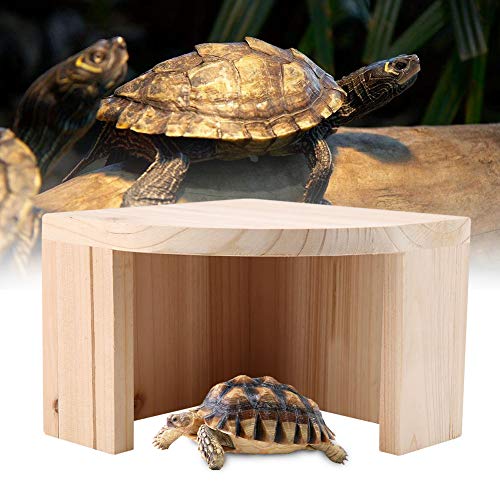 Turtle Aalen Plattform verstecken Höhle natürliche Lebensraum Holz Hamster Haus Insel Aquarium Dekor für semi-aquatische Kleintiere Reptil von Duokon