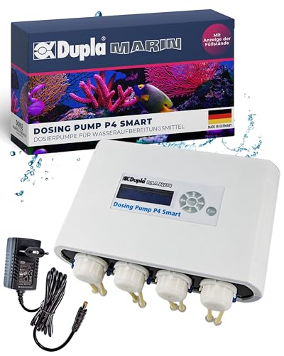 Dupla Marin Dosing Pump P4 Smart I 4-Kanal Dosierpumpe für Wasseraufbereitungsmittel I intelligente Meerwasseraquarium Pumpe mit integrierter Steuerung und Füllstandsanzeige I Zubehör für Aquarien von Dupla Marin
