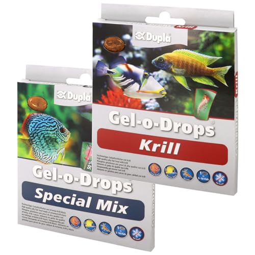 Dupla Zierfischfutter Gel-o-Drops Krill + Spezial-Mix - Fischfutter für Tiere in Süßwasser- und Meerwasseraquarien von Dupla