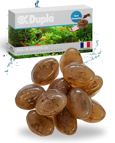 Dupla Zierfischfutter Gel-o-Drops Red Mosquito - 12x 2 g - die zugefügten roten Mückenlarven sind als Fischfutter sehr beliebt von Dupla