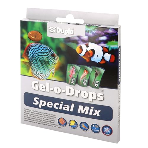 Dupla Zierfischfutter Gel-o-Drops Special-Mix - 12x 2 g - Fischfutter aus 50% Artemia, 25% Mysis und 25% Krill von Dupla