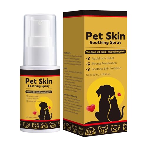 Duqulle Beruhigendes Hautspray Für Hunde & Katzen | Feuchtigkeitsspendendes Pflegespray - Juckreizlinderung Und Glanz 50ml Fellbefeuchtung Für Gesundheit Abweisend Gegen Schmutz Wunden Katzen Kitten Duqulle Beruhigendes Hautspray Für Hunde & Katzen | Feuchtigkeitsspendendes Pflegespray - Juckreizlinderung Und Glanz 50ml Fellbefeuchtung Für Gesundheit Abweisend Gegen Schmutz Wunden Katzen Kitten von Duqulle