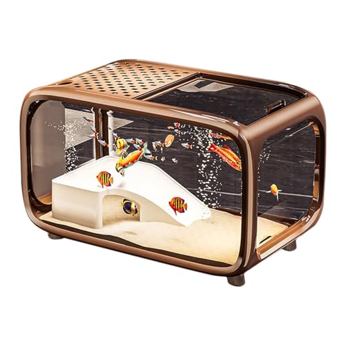 Duqulle Desktop Aquarium,Kleines Betta Aquarium Mit Kletterdekoration | Klarer Lebensraum mit Futteröffnung für Shrimps Schnecken Wasserpflanzen und Betta Fische Duqulle Desktop Aquarium,Kleines Betta Aquarium Mit Kletterdekoration | Klarer Lebensraum mit Futteröffnung für Shrimps Schnecken Wasserpflanzen und Betta Fische von Duqulle