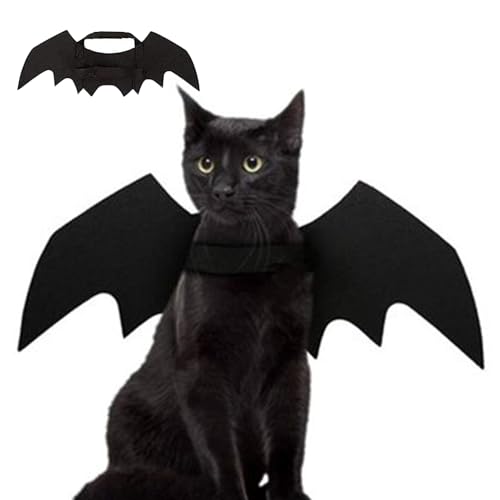 Duqulle Fledermausflügel Für Haustiere - Schwarze Flügel Katzenkostüm Halloween Verkleidung - Filz Kostüm Tierkleidung für Katzen Welpen Kleine Hunde zum Verkleiden Duqulle Fledermausflügel Für Haustiere - Schwarze Flügel Katzenkostüm Halloween Verkleidung - Filz Kostüm Tierkleidung für Katzen Welpen Kleine Hunde zum Verkleiden von Duqulle