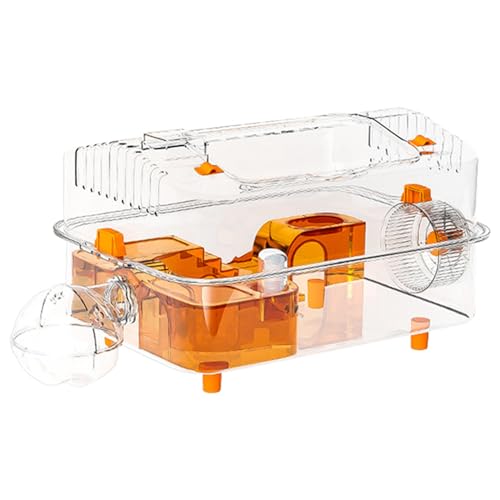 Duqulle Hamster Käfig,Robuster Meerschweinchenkäfig | Dekorativer Durchsichtiger Aktivitätsbereich mit Futterspender und Laufrad Duqulle Hamster Käfig,Robuster Meerschweinchenkäfig | Dekorativer Durchsichtiger Aktivitätsbereich mit Futterspender und Laufrad von Duqulle