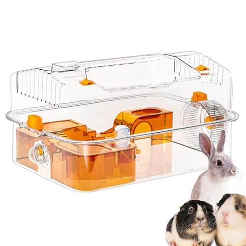 Duqulle Hamstergehege,Vollsicht Käfig Mit Durchsichtiger Sicht | Aktiv Habitat Mit Futterautomat Und Laufrad Für Chinchilla Kaninchen Duqulle Hamstergehege,Vollsicht Käfig Mit Durchsichtiger Sicht | Aktiv Habitat Mit Futterautomat Und Laufrad Für Chinchilla Kaninchen von Duqulle