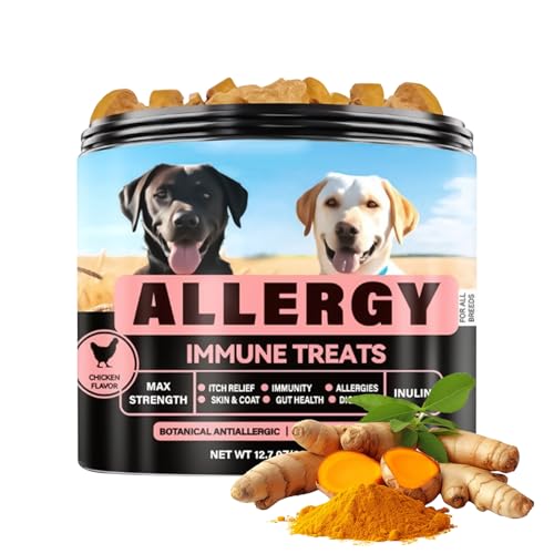 Duqulle Hund Allergie Kausnacks | Nahrungsergänzung Zur Unterstützung Bei Hautjucken | Allergiemittel Bei Saisonbedingten Allergien, Immunstärkendes Ergänzungsfutter Für Aktivitäten Draußen & Drinnen Duqulle Hund Allergie Kausnacks | Nahrungsergänzung Zur Unterstützung Bei Hautjucken | Allergiemittel Bei Saisonbedingten Allergien, Immunstärkendes Ergänzungsfutter Für Aktivitäten Draußen & Drinnen von Duqulle