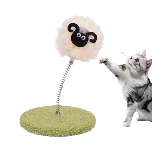Duqulle Katzen Leckerli Spender Spielzeug,Futterautomat Für Hauskatzen - Wackelnder Feder Spielball Gegen Langeweile Für Wohnzimmer Schlafzimmer Balkon Garten von Duqulle