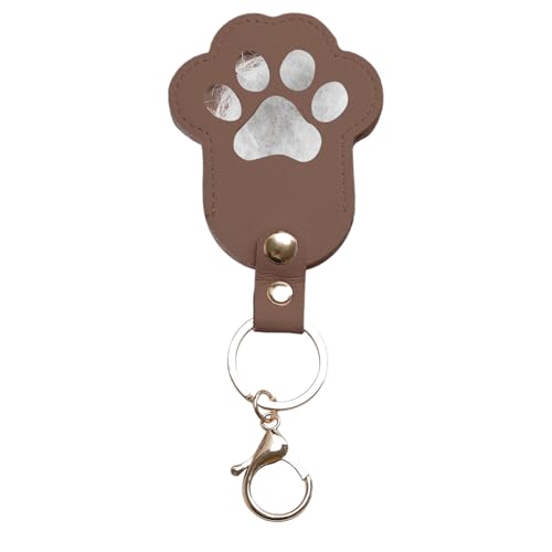 Duqulle Katzenhaar Andenken Schlüsselanhänger - Erinnerungsbox Für Hundehaar,Pfotenförmige Foto Hülle Charm Anhänger Für Reise Schule Freunde Jugendliche von Duqulle