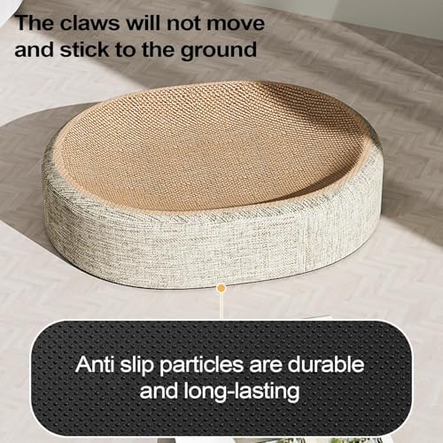 Duqulle Katzenkratzbrett, Indoor Kratzbrett Für Hauskatzen, Sisalgeflochtene Pappe Katzenmöbel Wohnzimmer Schlafzimmer Boden Ecken von Duqulle