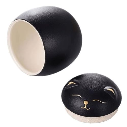 Duqulle Katzenurne Für Asche,Keramik Urne Für Kleine Hunde Als Andenken | wasserdichte Aufbewahrung Für Kamin Tisch Erinnerungsbox Mit Tatzenabdruck von Duqulle
