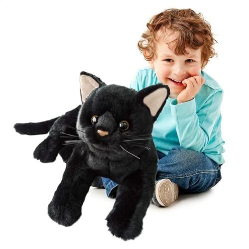 Duqulle Plüschtier Katze, Süßes Kuscheltier Katze, Realistisches Weiches Kuscheltier, Süßes Kätzchen Plüschkätzchen Spielzeug Flauschige Katze Beruhigendes Umarmen Schlafendes Geburtstagsgeschenk von Duqulle