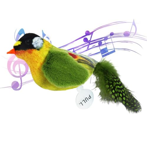 Duroecsain Floppy Bird Katzenspielzeug, interaktives Spielzeug aus Vogelfedern, Squeak Sound Kitten Toys | interaktives Spielzeug mit Federschwanz-Feder in Form eines quietschenden Vogels für Katzen, Duroecsain Floppy Bird Katzenspielzeug, interaktives Spielzeug aus Vogelfedern, Squeak Sound Kitten Toys | interaktives Spielzeug mit Federschwanz-Feder in Form eines quietschenden Vogels für Katzen, von Duroecsain