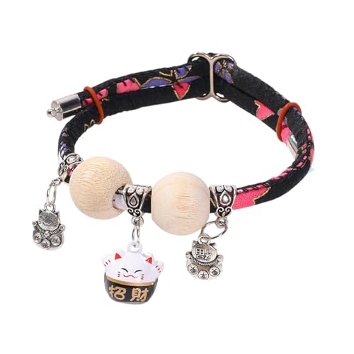 Duroecsain Halsband Für Hauskatze | Klingel Halsband Mit Zedernholzperlen Für Katzenwelpen - Verstellbares Schmuckhalsband Für Spaziergänge Reisen Zuhause Kleine Mittelgroße Große Rassen Duroecsain Halsband Für Hauskatze | Klingel Halsband Mit Zedernholzperlen Für Katzenwelpen - Verstellbares Schmuckhalsband Für Spaziergänge Reisen Zuhause Kleine Mittelgroße Große Rassen von Duroecsain